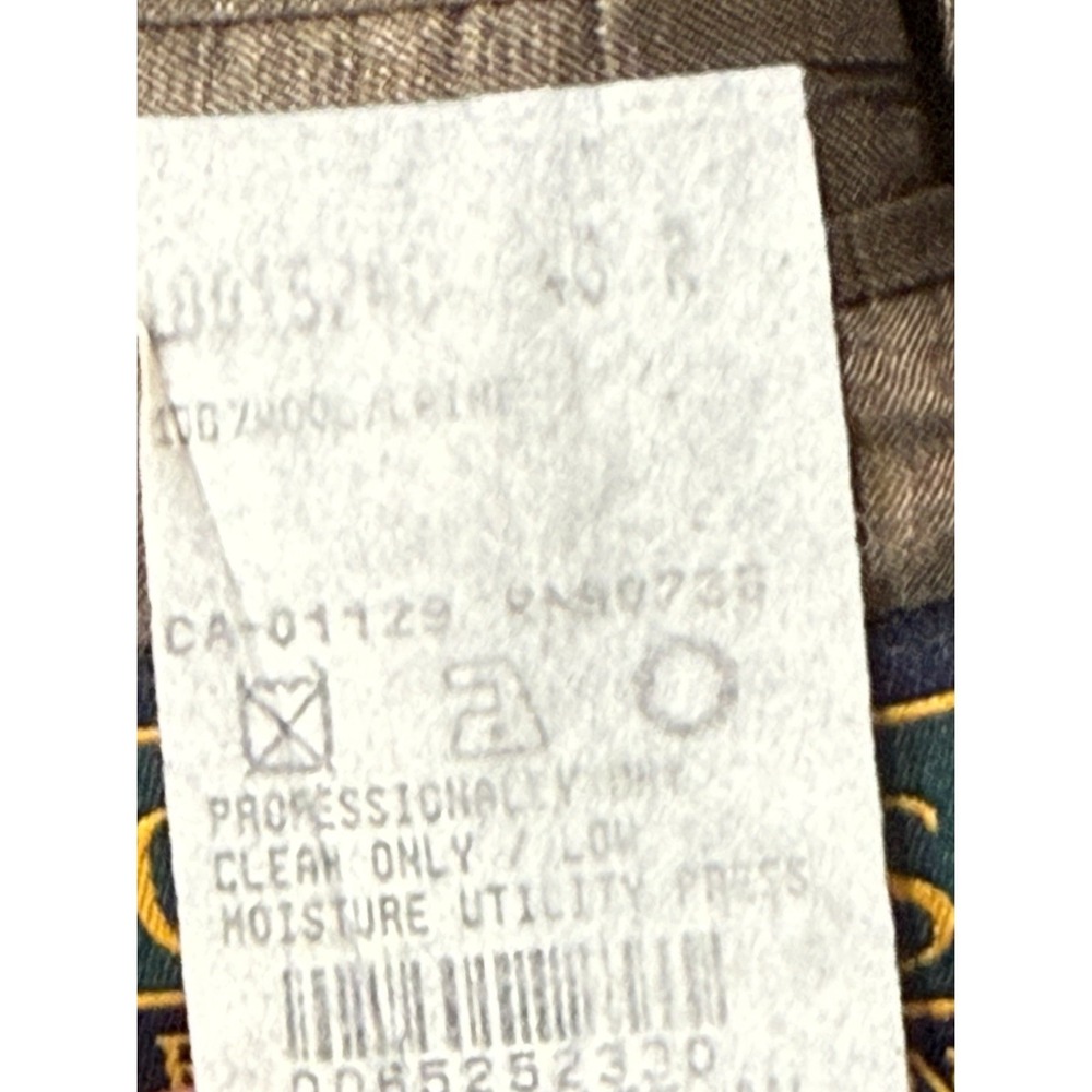 Vintage Chaps Ralph Lauren Blazer Mens 43R Wool Silk Glen Plaid Sport Coat Brown - Picture 15 of 16
